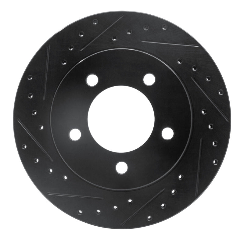 R1 Concepts R1 97-02 Ford Expedition Front Left Drilled & Slotted Black Brake Rotor