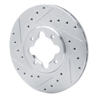 R1 Concepts R1 82-85 Toyota Celica Front Left Drilled & Slotted Silver Brake Rotor