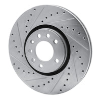 R1 Concepts R1 03-11 Cadillac BLS (Mexico) Front Left Drilled & Slotted Silver Brake Rotor