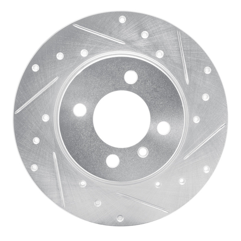 R1 Concepts R1 84-85 BMW 318I Front Right Drilled & Slotted Silver Brake Rotor
