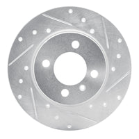 R1 Concepts R1 84-85 BMW 318I Front Right Drilled & Slotted Silver Brake Rotor