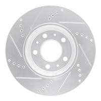 R1 Concepts R1 06-10 Pontiac SOLSTICE Front Right Drilled & Slotted Silver Brake Rotor