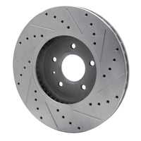 R1 Concepts R1 09-11 Cadillac STS Front Left Drilled & Slotted Silver Brake Rotor