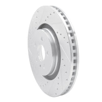 R1 Concepts R1 15-21 Ford Edge Front Left Drilled & Slotted Silver Brake Rotor