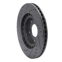 R1 Concepts R1 00-09 Honda S2000 Front Right Drilled & Slotted Black Brake Rotor