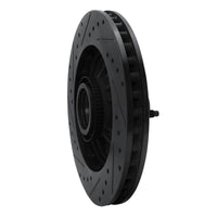 R1 Concepts R1 97-00 Ford Expedition Front Right Drilled & Slotted Black Brake Rotor