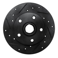 R1 Concepts R1 92-98 Volkswagen Passat (USA/Canada) Rear Left Drilled & Slotted Black Brake Rotor