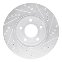 R1 Concepts R1 07-10 Chevrolet COBALT Front Left Drilled & Slotted Silver Brake Rotor