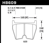 Hawk Performance Hawk 08-11 Audi R8/07-08 RS4/03-04 RS6 / 02-03 VW Phaeton DTC-60 Front Race Brake Pads