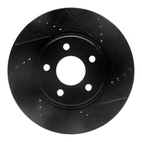 R1 Concepts R1 04-12 Chevrolet Cobalt Front Right Drilled & Slotted Black Brake Rotor