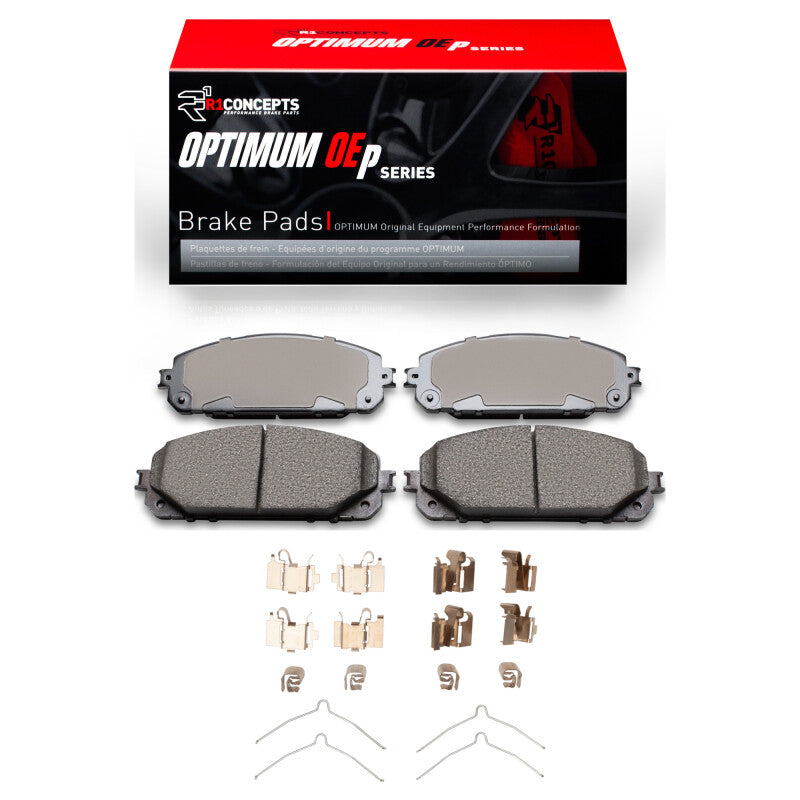 R1 Concepts R1 14-20 Jeep Cherokee Front Optimum OE Pads & Hardware Kit