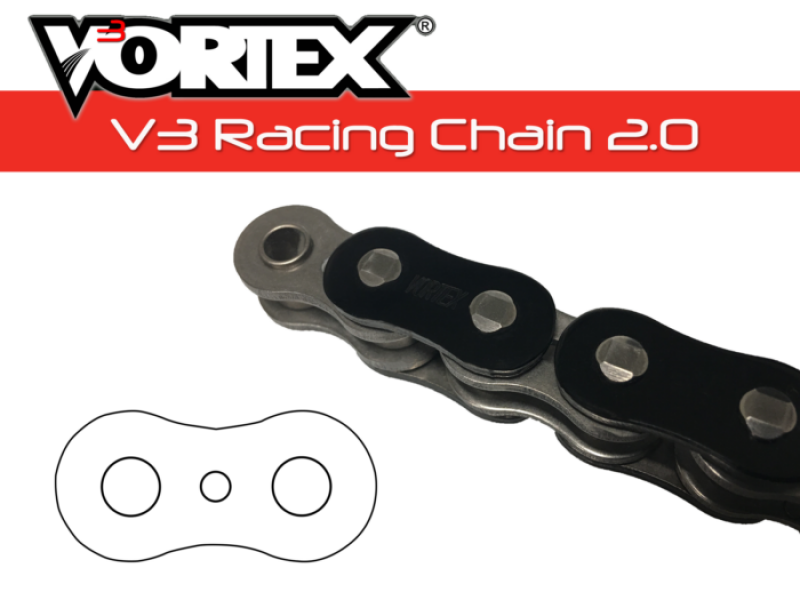Vortex Racing V3 2.0 Chain 520RX3-98- Black