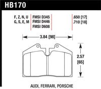 Hawk Performance Hawk 89-95 Ferrari 348 GTB/GTS Front/Rear / 89-94 Porsche 911 3.6L Front / 87-89 Porsche 911 3.3L Fr