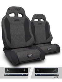 PRP Seats PRP 97-02 Jeep Wrangler TJ Enduro Elite Suspension Seat (Pair) - Trek Edition - Gray