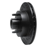R1 Concepts R1 86-92 Ford Bronco II Front Right Drilled & Slotted Black Brake Rotor
