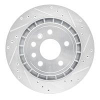 R1 Concepts R1 2002-2010 Saab 9-5 Rear Right Drilled & Slotted Silver Brake Rotor