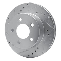 R1 Concepts R1 91-94 Ford Crown Victoria Front Left Drilled & Slotted Silver Brake Rotor