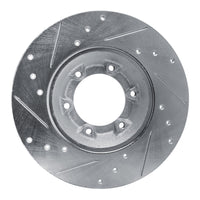 R1 Concepts R1 78-83 Chevrolet Luv Front Right Drilled & Slotted Silver Brake Rotor