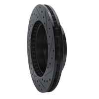 R1 Concepts R1 94-96 Ford F-150 4WD Front Left Drilled & Slotted Black Brake Rotor
