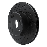 R1 Concepts R1 91-99 Mercedes-Benz 300SD Front Left Drilled & Slotted Black Brake Rotor