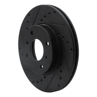 R1 Concepts R1 93-06 Infiniti G20 Front Left Drilled & Slotted Black Brake Rotor