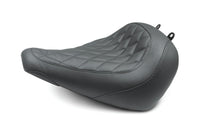 Mustang Motorcycle Mustang 18-21 Harley Fat Boy Wide Tripper Solo Seat Diamond Stitch - Black