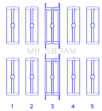 King Engine Bearings Ford 239/256/272/292 (Size .060) Crankshaft Main Bearing Set