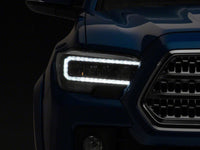 Raxiom 16-23 Toyota Tacoma w/ Factory Halogen DRL LED Headlights- Black Housing (Clear Lens)