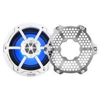DS18 NXL-M Series Speaker w/ RGB LED Lights 6.5in 2-Way 100 Watts RMS 4 ohm White w/ Cover