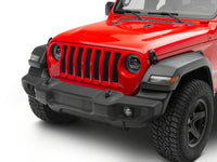 Raxiom 18-23 Jeep Wrangler JL Axial Series 9-In LED Angel Eye Headlights- Black Housing (Clear Lens)