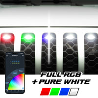 XKGLOW XK Glow XKmax Pre-Runner Style RGBW LED Grill Pods - 6pc