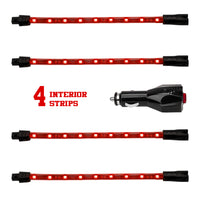 XKGLOW XK Glow Single Color XKGLOW UnderglowLED Accent Light Car/Truck Kit Red - 4x8In
