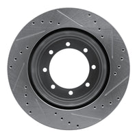 R1 Concepts R1 05-12 Ford F-350 Super Duty 2WD Rear Left Drilled & Slotted Silver Brake Rotor