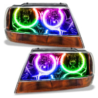 ORACLE Lighting Oracle Jeep Grand Cherokee 99-04 Halo Kit - ColorSHIFT w/ Simple Controller