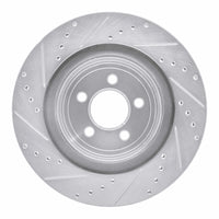 R1 Concepts R1 06-23 Dodge Magnum Rear Right Drilled & Slotted Silver Brake Rotor