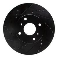R1 Concepts R1 98-99 Acura CL Front Left Drilled & Slotted Black Brake Rotor