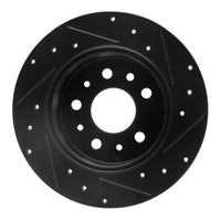R1 Concepts R1 61-91 Mercedes-Benz 230S Rear Left Drilled & Slotted Black Brake Rotor