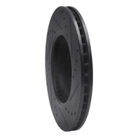 R1 Concepts R1 01-07 Ford Escape Front Left Drilled & Slotted Black Brake Rotor