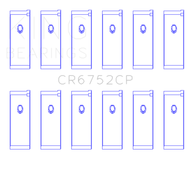 King Engine Bearings Nissan Vq20DE/Vq25Dd/Vq30DE/Dd/DET (Size +1.0mm) Connecting Rod Bearing Set