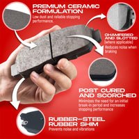 R1 Concepts R1 18-20 Audi S5 Sportback Front Drill/Slot Carbon Coated Rotor Set w/Euro Ceramic Pads