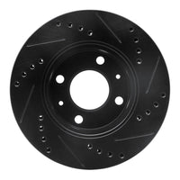 R1 Concepts R1 03-06 Dodge Verna (Mexico) Front Left Drilled & Slotted Black Brake Rotor
