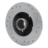 R1 Concepts R1 84-87 Honda Prelude Rear Left Drilled & Slotted Silver Brake Rotor