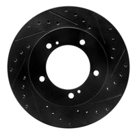 R1 Concepts R1 96-98 Suzuki Sidekick Front Right Drilled & Slotted Black Brake Rotor