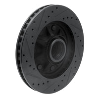 R1 Concepts R1 97-04 Ford F-150 RWD Front Right Drilled & Slotted Black Brake Rotor