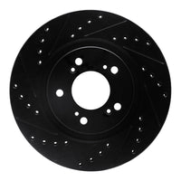 R1 Concepts R1 97-05 Acura NSX Front Left Drilled & Slotted Black Brake Rotor