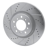 R1 Concepts R1 2001-2006 BMW M3 Right Front Drilled & Slotted Silver Brake Rotor