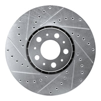 R1 Concepts R1 03-14 Volvo XC90 Front Left Drilled & Slotted Silver Brake Rotor