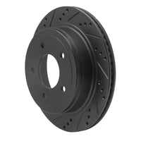R1 Concepts R1 04-06 Ford Econoline Rear Left Drilled & Slotted Black Brake Rotor