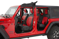 PRP Seats PRP 2018+ Jeep Wrangler JLU/4 Door/ Jeep Gladiator JT/ Rubicon Front Seat Covers (Pair) - Black/Red