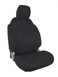 PRP Seats PRP 2021+ Ford Bronco 4 Door Front Seat Covers (Pair) - Black w/ Red Stitching